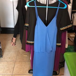 Blue spaghetti dress